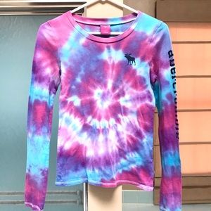 CUSTOM Tie-Dye Abercrombie & Fitch Long Sleeve Tee
